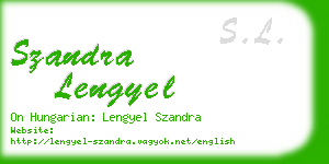 szandra lengyel business card